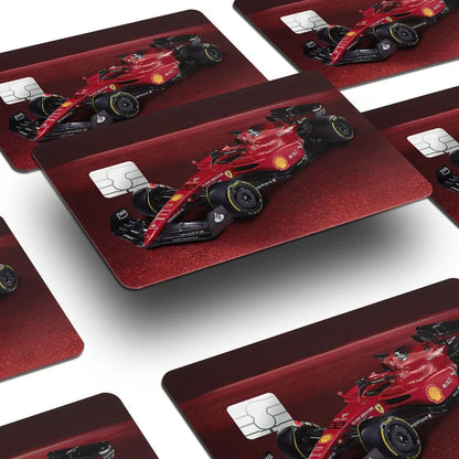 2 Pack Ferrari F1 Scuderia Credit Debit Card Sticker Vinyl Decal Skin Racing Car
