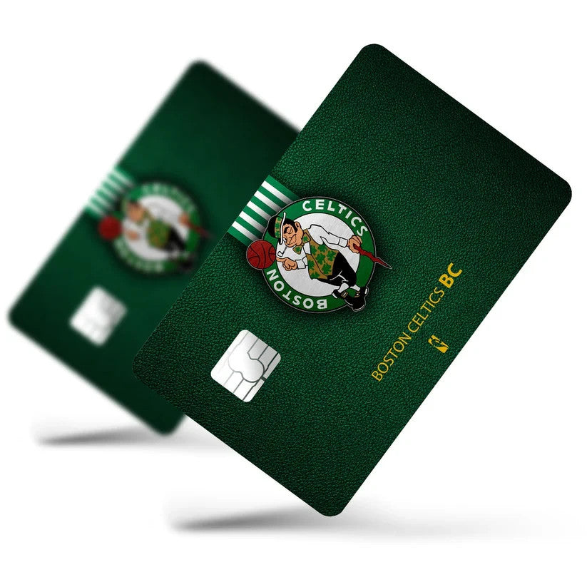 2 Pack Boston Celtics Credit Debit Card Sticker Vinyl Decal Skin NBA Basketball