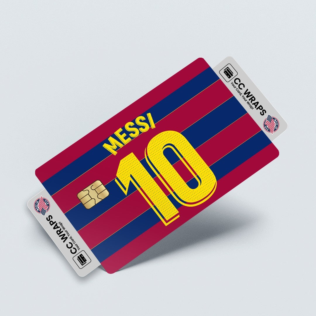 2 Pack Lionel Messi Credit Debit Card Sticker Vinyl Decal Skin Football Soccer
