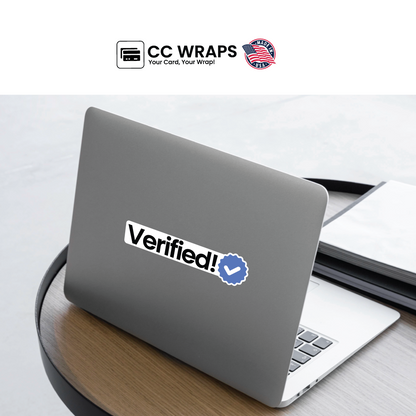 Pack of 2 Verified Stickers 4 Inch Cool Social Media Blue Check Vinyl Decals