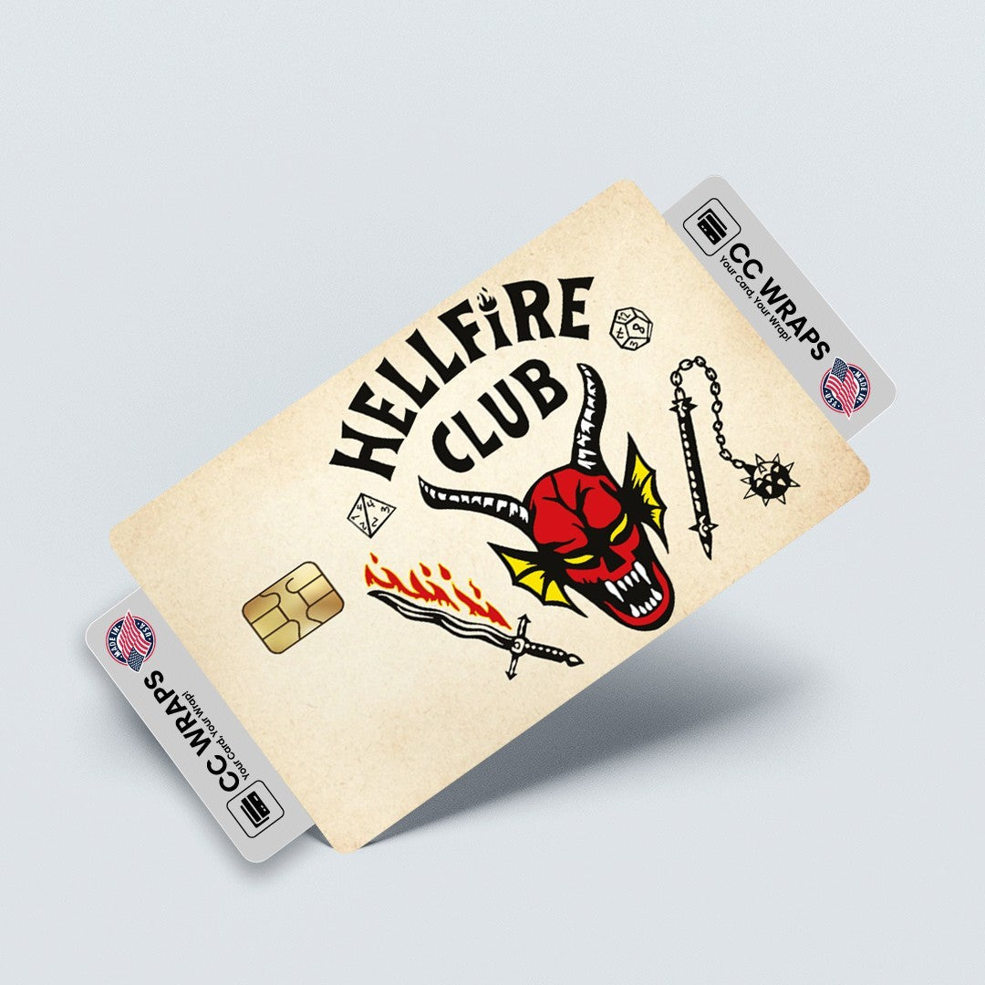 2 Pack Hellfire Club Credit Debit Card Sticker Vinyl Decal Skin Stranger Things