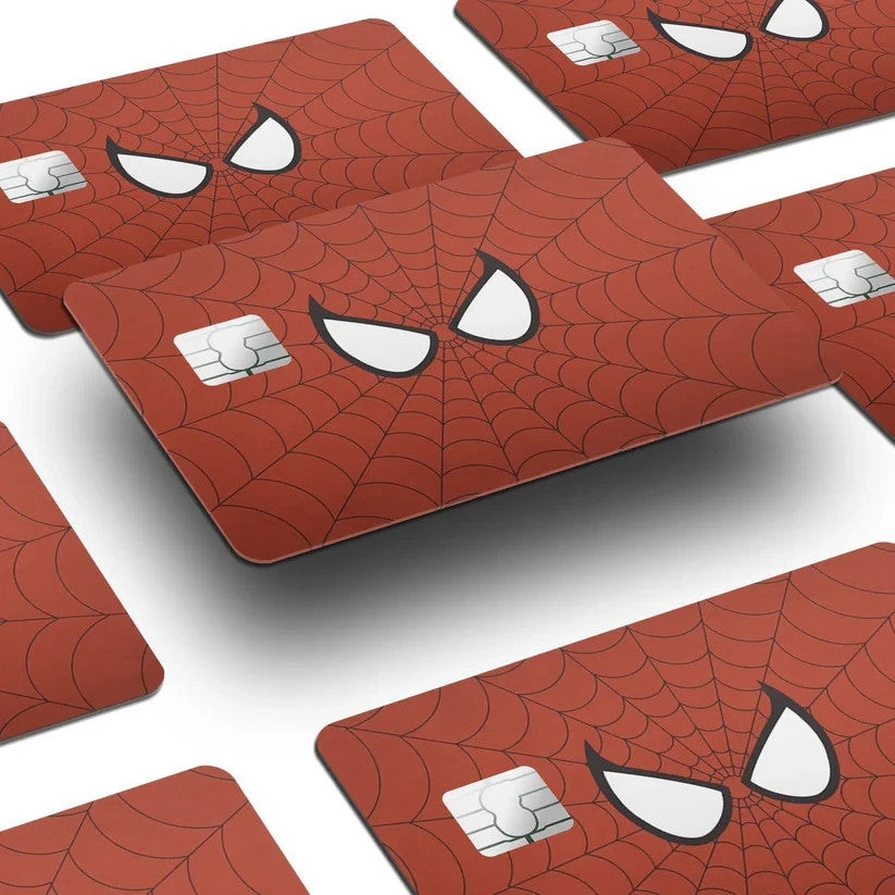 2 Pack Spiderman Face Credit Debit Card Sticker Vinyl Decal Skin Superhero Cool