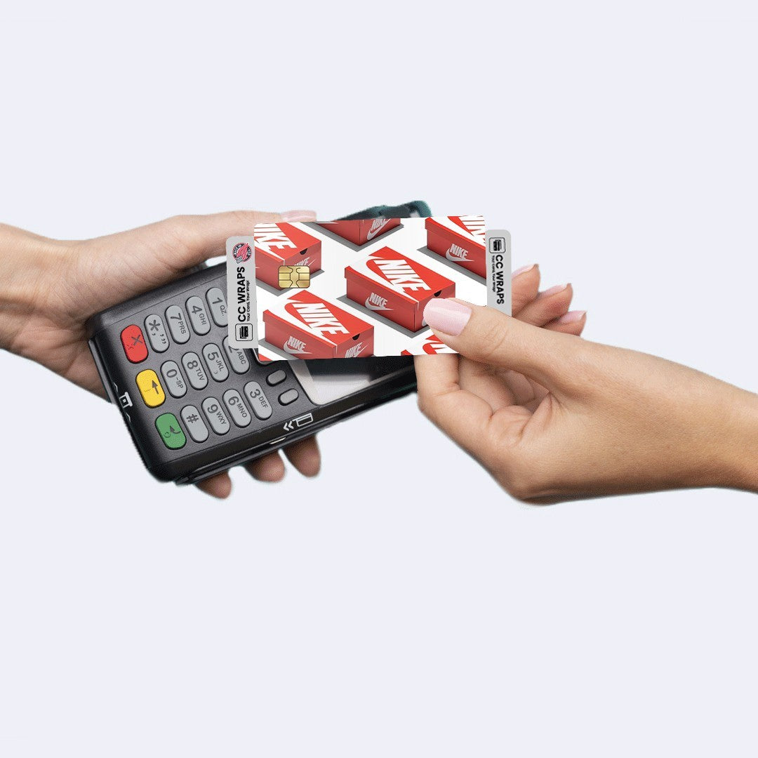 2 Pack Nike Shoe Box Credit Debit Card Sticker Vinyl Decal Skin Sneaker Style