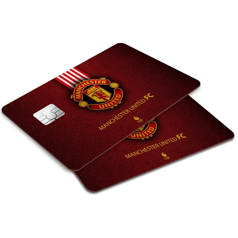 2 Pack Manchester United Credit Debit Card Sticker Vinyl Decal Skin Football