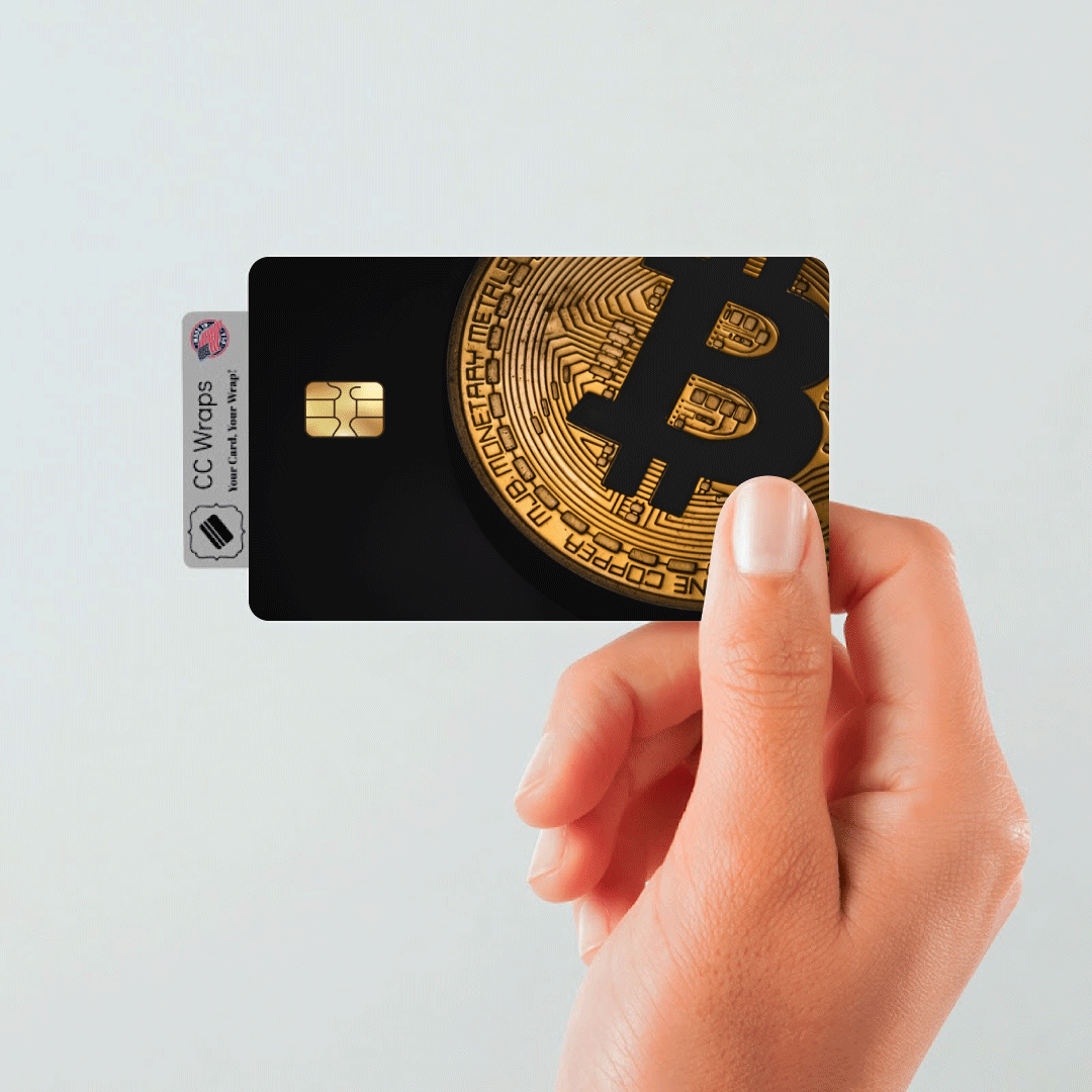 2 Pack Bitcoin Crypto Credit Debit Card Sticker Vinyl Skin Durable Decal Sticker