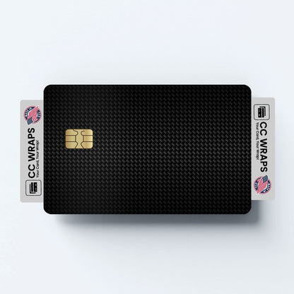 2 Pack Carbon Fiber Credit Debit Card Sticker Vinyl Decal Skin Matte Black Cool