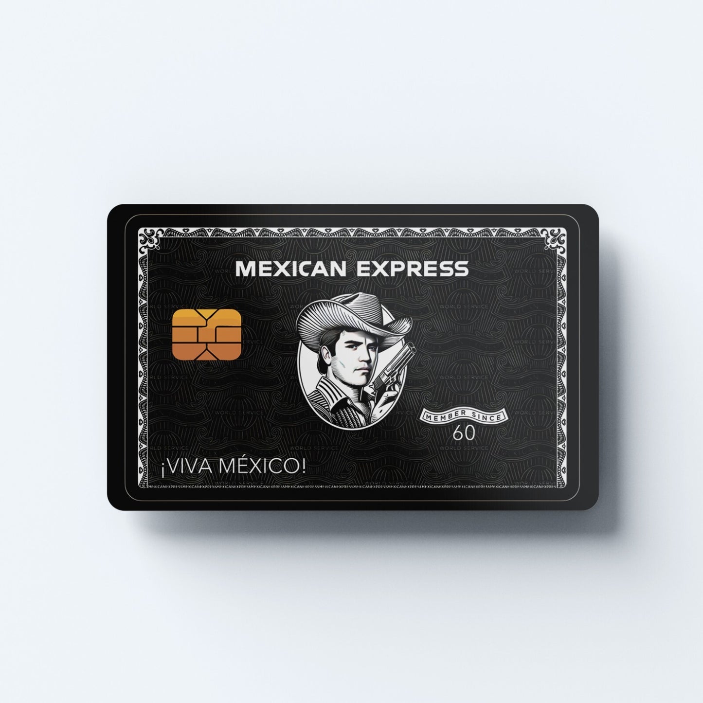 Black Mexican Express Chalino Sanchez Debit Card Sticker Credit Card Sticker