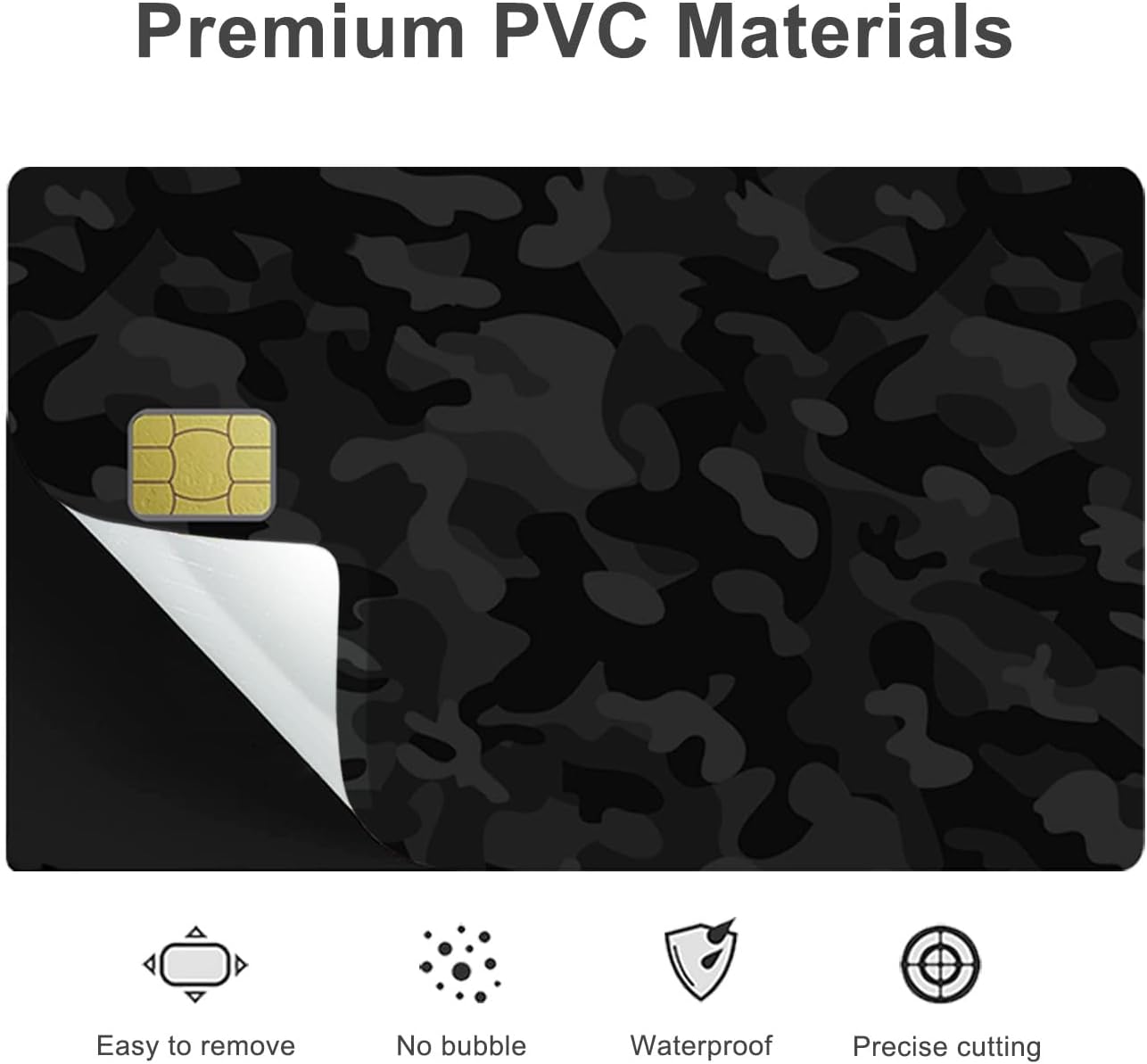 Night Camo Custom Vinyl Credit Card Sticker by CC Wraps