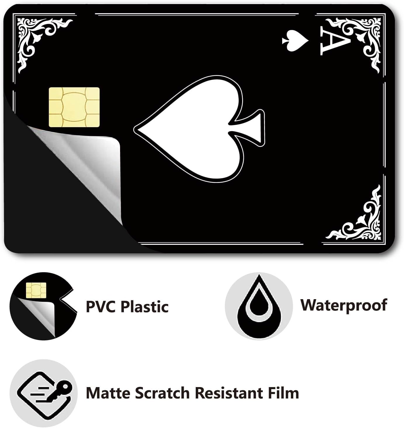 Ace of Spades Custom Vinyl Credit Card Sticker by CC Wraps