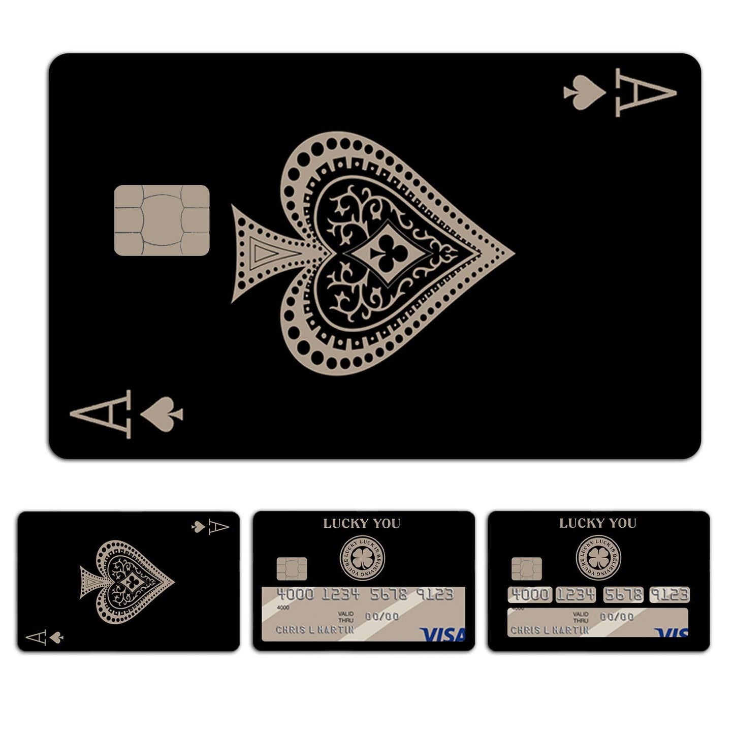 Ace of Spades Custom Vinyl Credit Card Sticker by CC Wraps