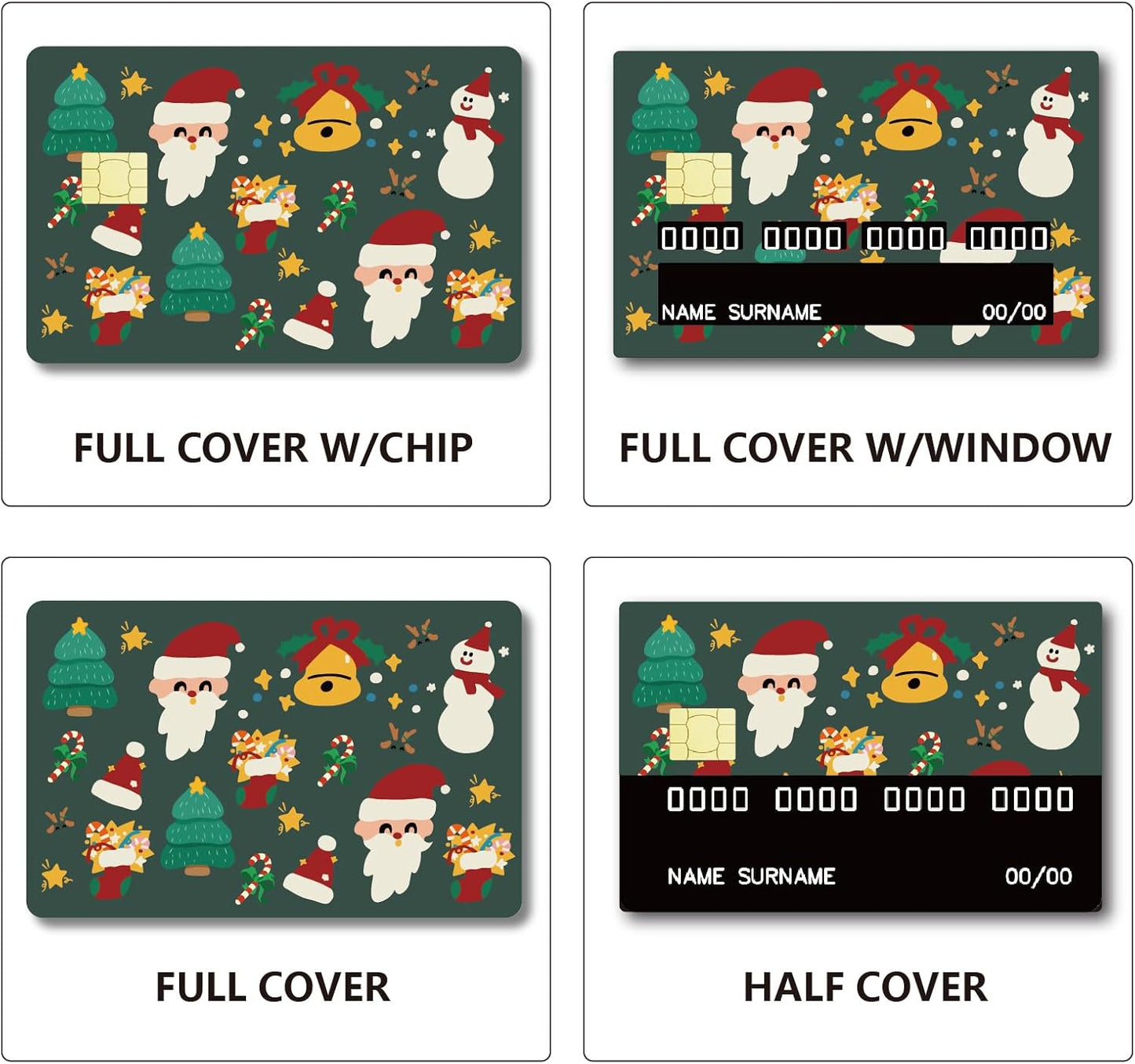 Merry Christmas Custom Vinyl Credit Card Sticker by CC Wraps