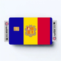 2PK Andorra Flag Credit Card Sticker Skin Vinyl Decal Protector