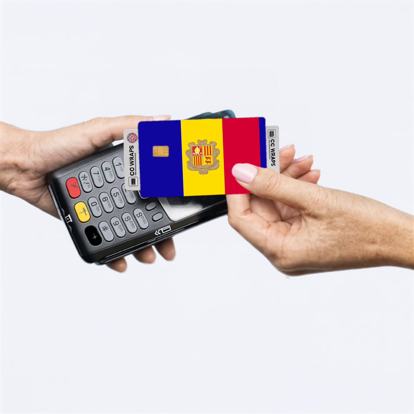 2PK Andorra Flag Credit Card Sticker Skin Vinyl Decal Protector