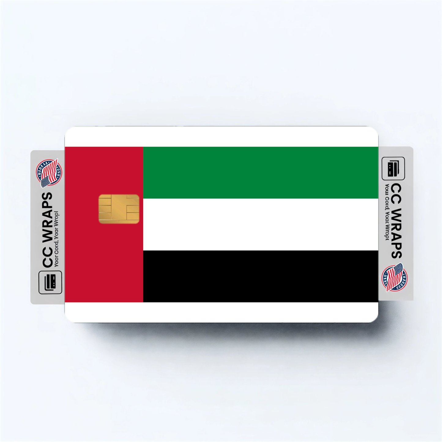 2PK United Arab Emirates Flag Credit Card Sticker Skin Vinyl Decal Protector