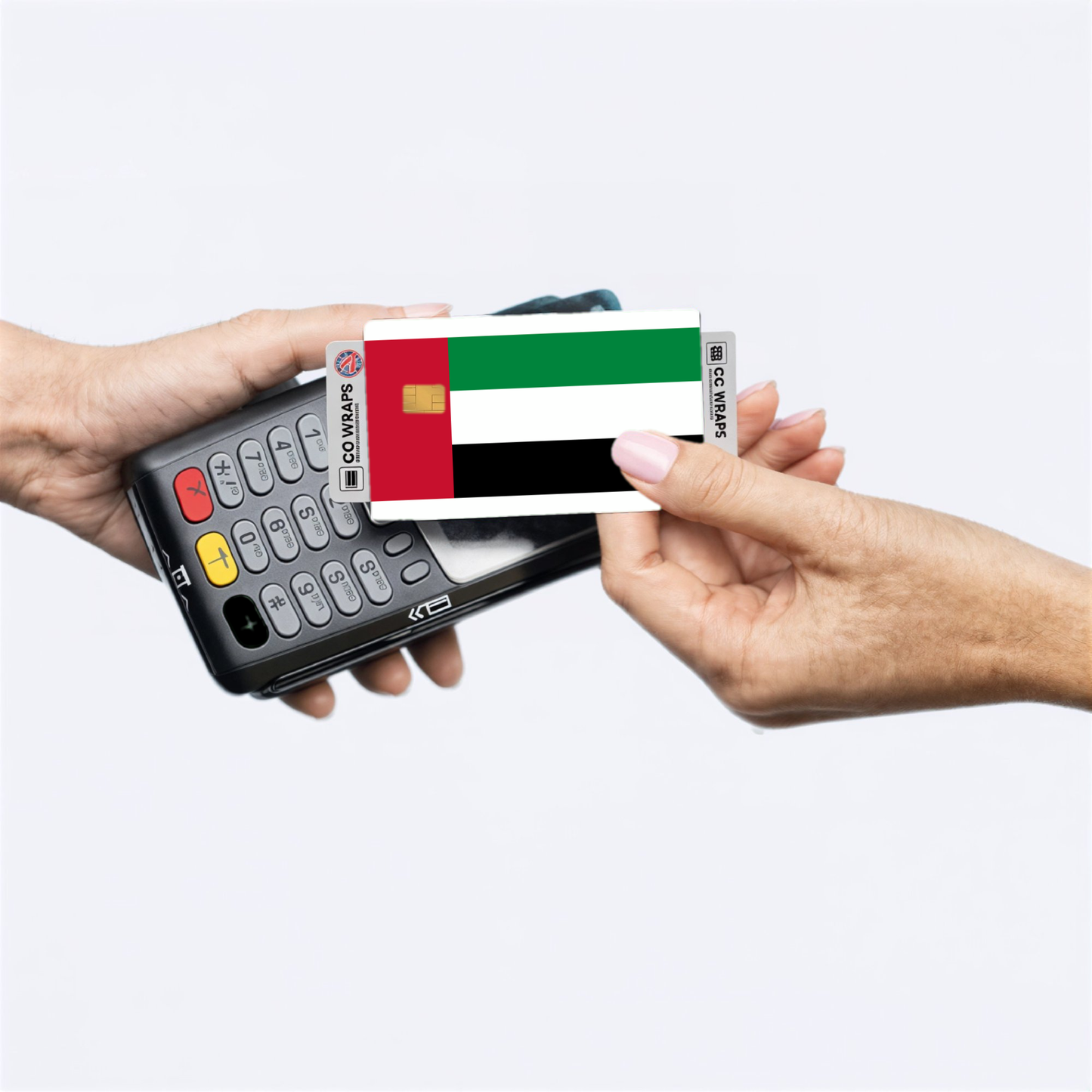 2PK United Arab Emirates Flag Credit Card Sticker Skin Vinyl Decal Protector