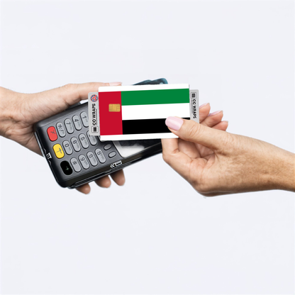 2PK United Arab Emirates Flag Credit Card Sticker Skin Vinyl Decal Protector