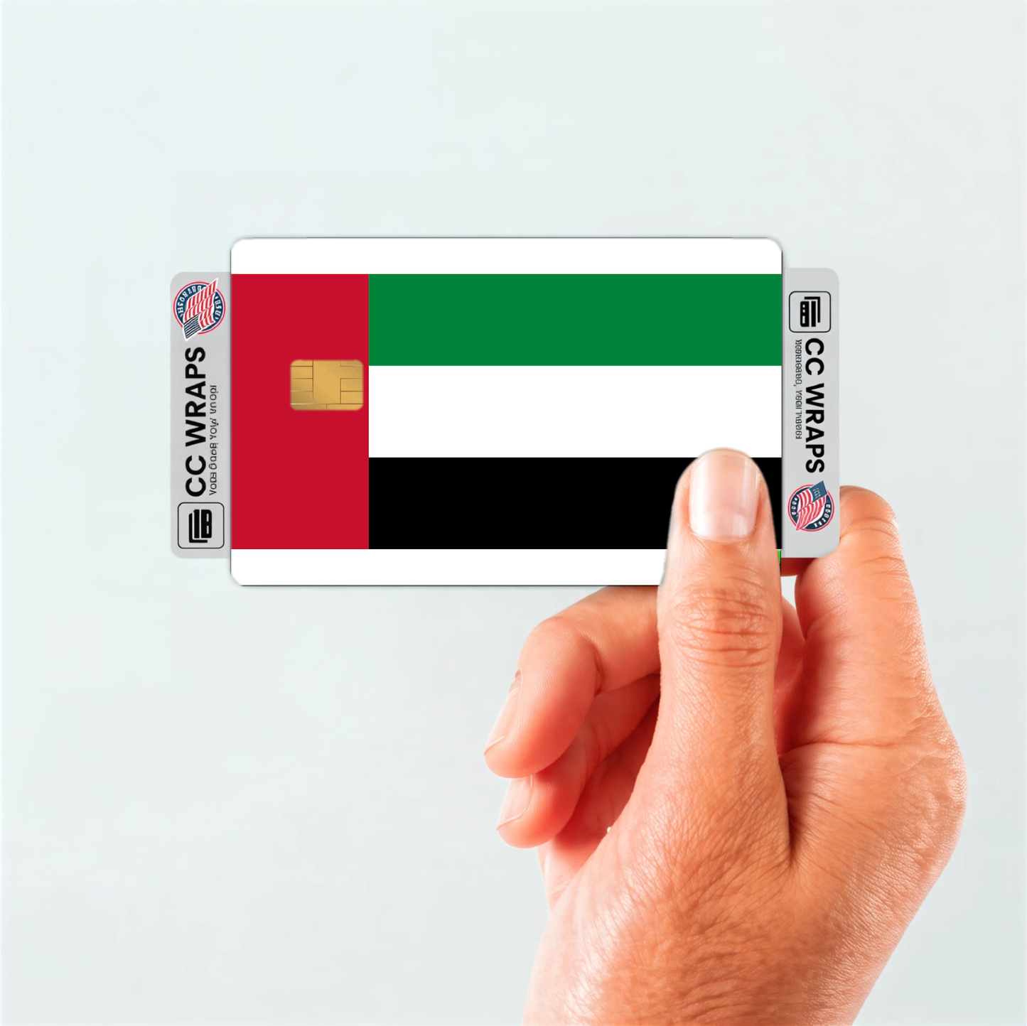 2PK United Arab Emirates Flag Credit Card Sticker Skin Vinyl Decal Protector