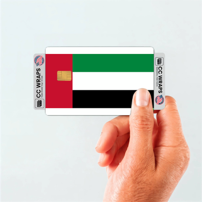 2PK United Arab Emirates Flag Credit Card Sticker Skin Vinyl Decal Protector