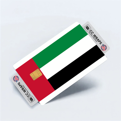 2PK United Arab Emirates Flag Credit Card Sticker Skin Vinyl Decal Protector