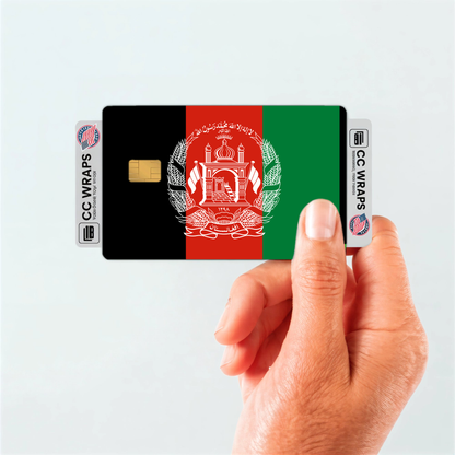 2PK Afghanistan Flag Credit Card Sticker Skin Vinyl Decal Protector