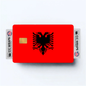 2PK Albania Flag Credit Card Sticker Skin Vinyl Decal Protector