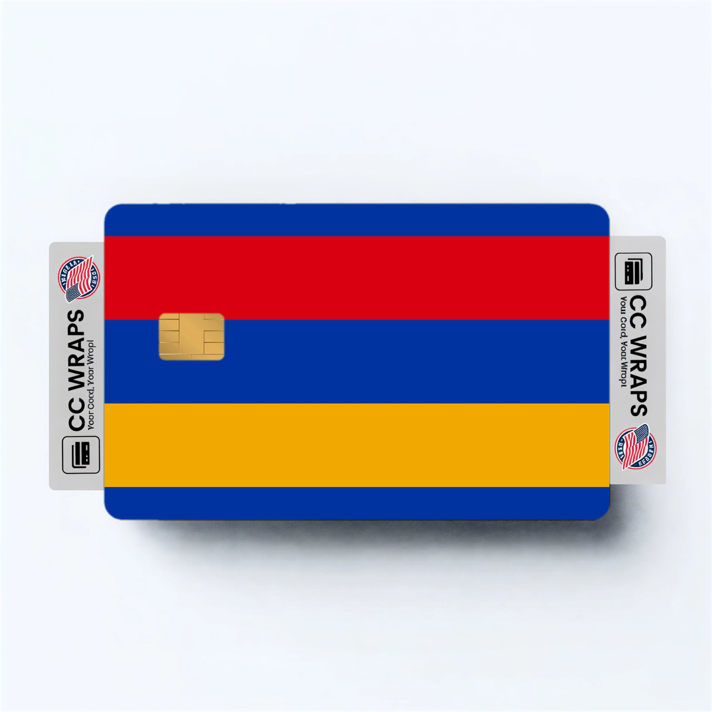2PK Armenia Flag Credit Card Sticker Skin Vinyl Decal Protector