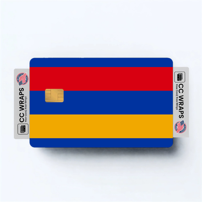 2PK Armenia Flag Credit Card Sticker Skin Vinyl Decal Protector