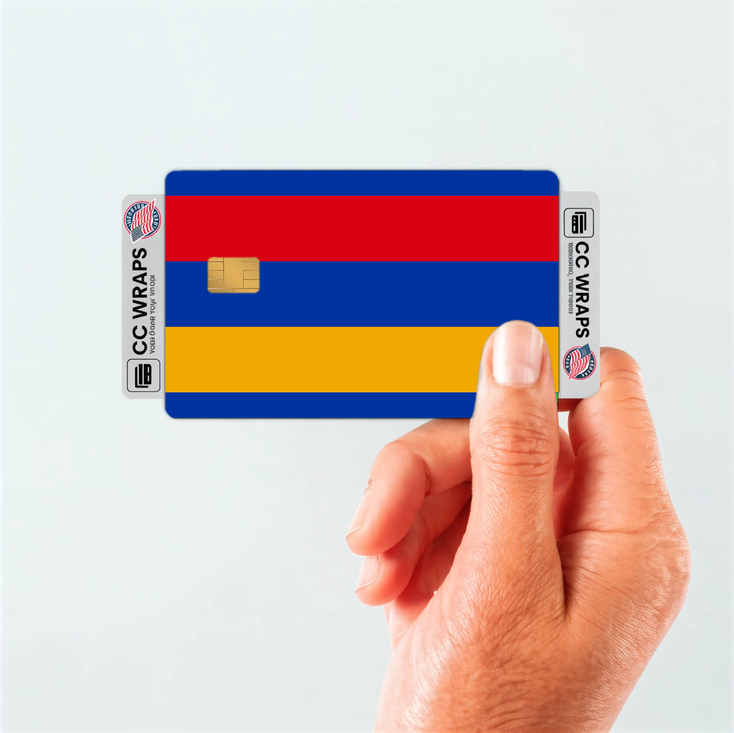 2PK Armenia Flag Credit Card Sticker Skin Vinyl Decal Protector