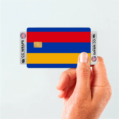 2PK Armenia Flag Credit Card Sticker Skin Vinyl Decal Protector