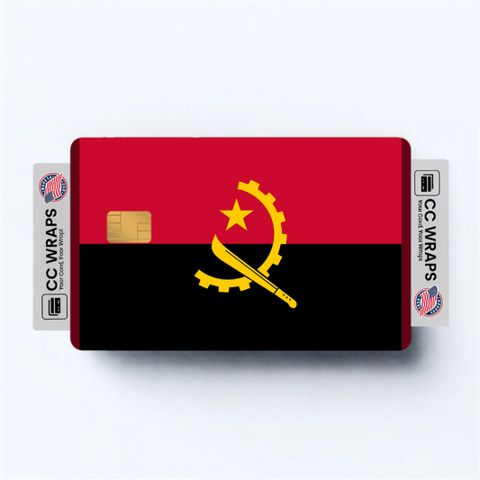 2PK Angola Flag Credit Card Sticker Skin Vinyl Decal Protector