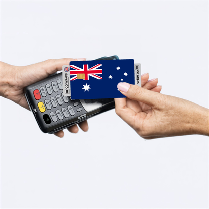 2PK Australia Flag Credit Card Sticker Skin Vinyl Decal Protector