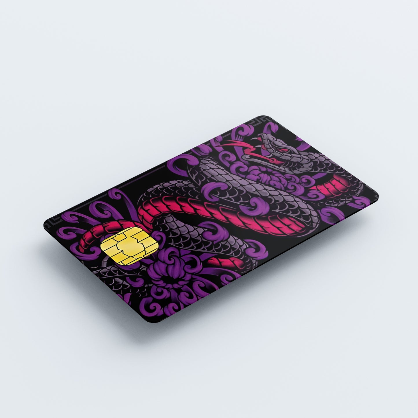 Cool Purple Snake Custom Vinyl Credit Card Sticker by CC Wraps