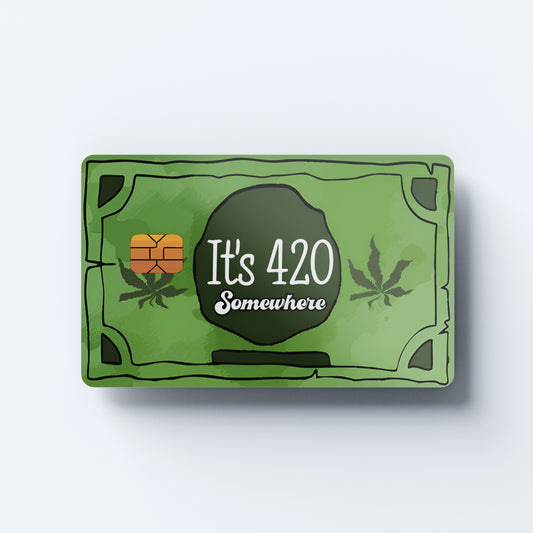 It's 420 Custom Vinyl Credit Card Sticker by CC Wraps