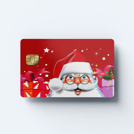 Santa's Christmas Custom Vinyl Credit Card Sticker by CC Wraps