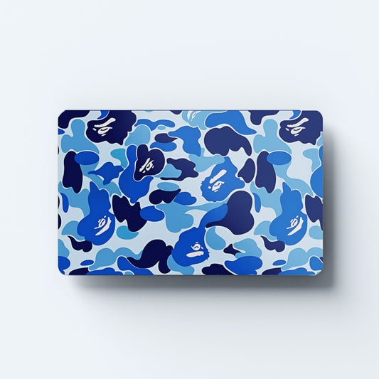 Blue Camo Custom Vinyl Credit Card Sticker by CC Wraps