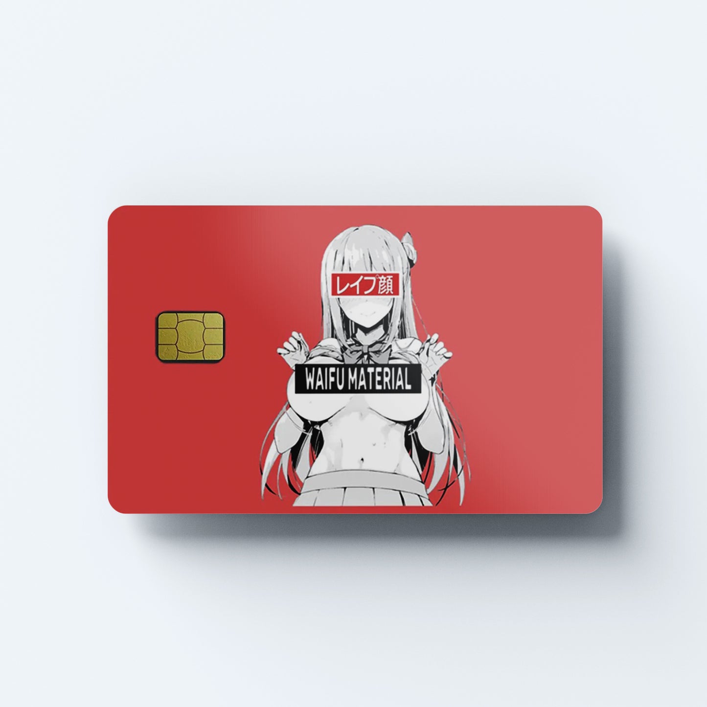 Waifu Material Custom Vinyl Credit Card Sticker by CC Wraps