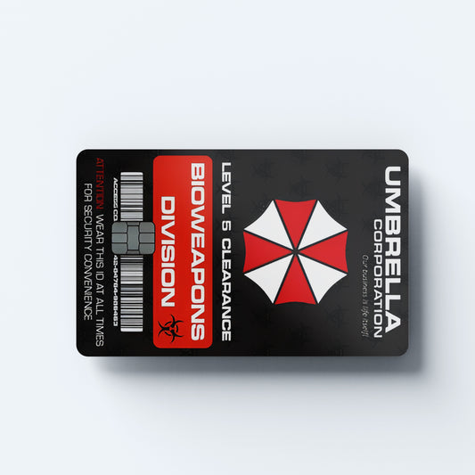 Umbrella Corporation BioHazard Custom Vinyl Credit Card Sticker by CC Wraps