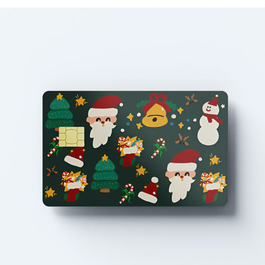 Merry Christmas Custom Vinyl Credit Card Sticker by CC Wraps