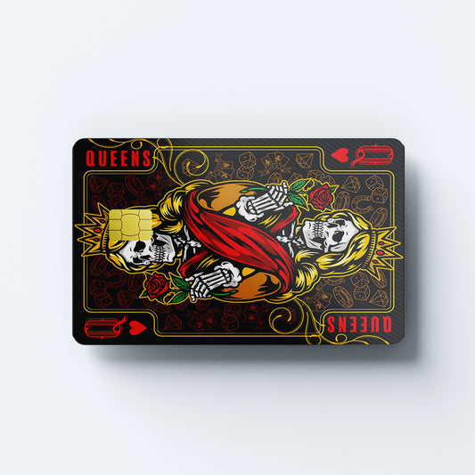Death Skull of Queens Custom Vinyl Credit Card Sticker by CC Wraps