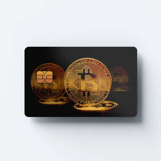Bitcoin2 Gold Coin Custom Vinyl Credit Card Sticker by CC Wraps