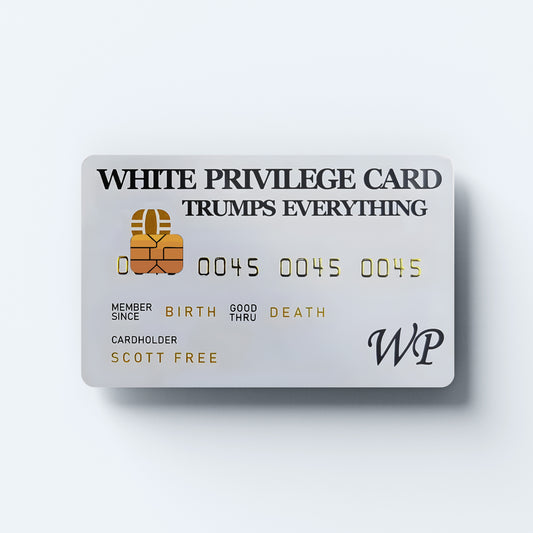 White Privilege Trumps Everything Custom Vinyl Credit Card Sticker by CC Wraps