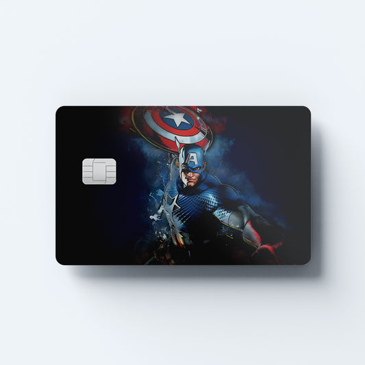 Captain America Custom Vinyl Credit Card Sticker by CC Wraps