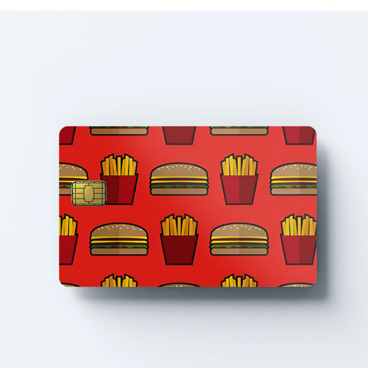 McBurger and Fries Custom Vinyl Credit Card Sticker by CC Wraps