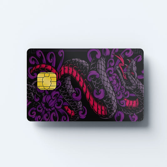 Cool Purple Snake Custom Vinyl Credit Card Sticker by CC Wraps