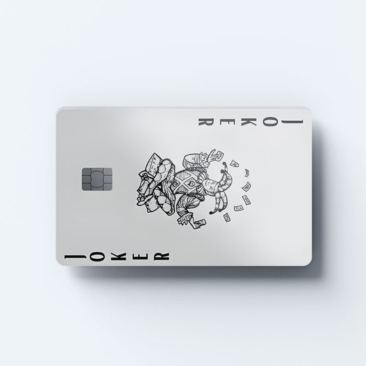 White Joker Custom Vinyl Credit Card Sticker by CC Wraps
