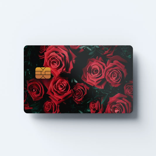 Roses Custom Vinyl Credit Card Sticker by CC Wraps