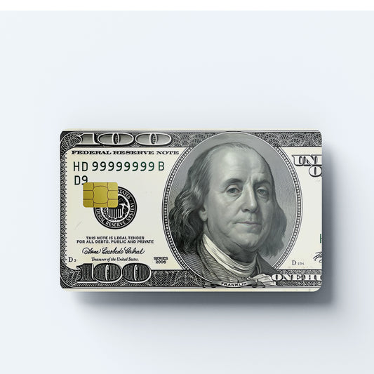 US $100 Custom Vinyl Credit Card Sticker by CC Wraps