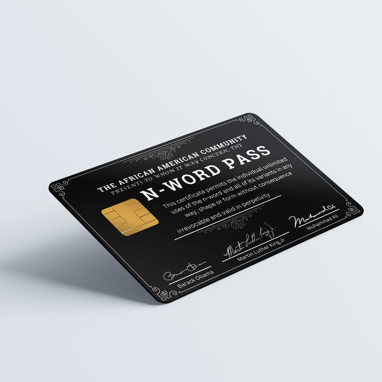 N-Word Pass Custom Vinyl Credit Card Sticker by CC Wraps