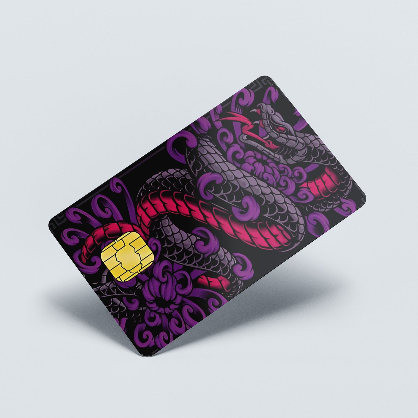 Cool Purple Snake Custom Vinyl Credit Card Sticker by CC Wraps