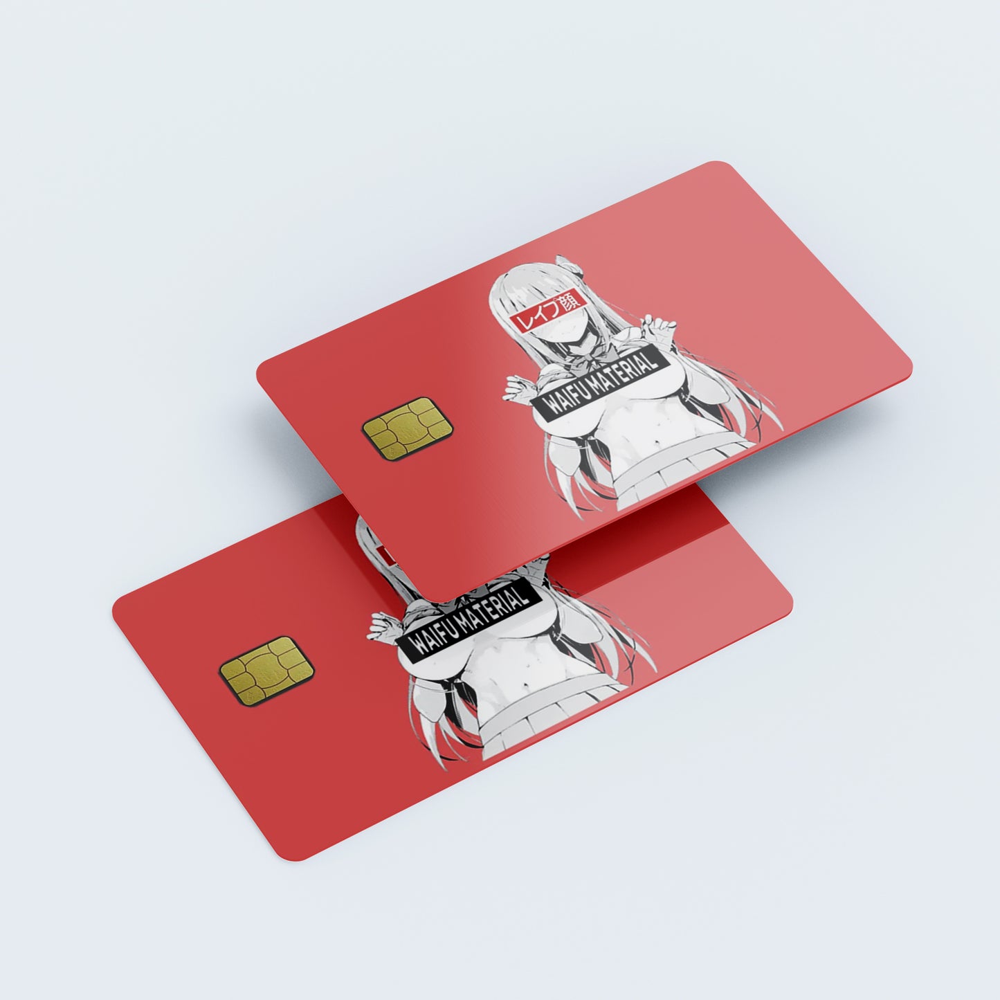 Waifu Material Custom Vinyl Credit Card Sticker by CC Wraps